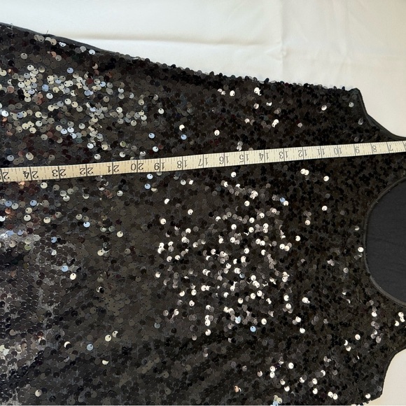Express Black Sequin Tank Top - Picture 5 of 6